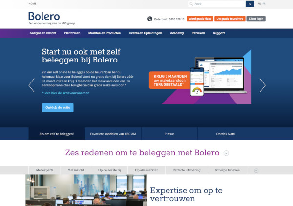 bolero belgische brokers voor beleggen